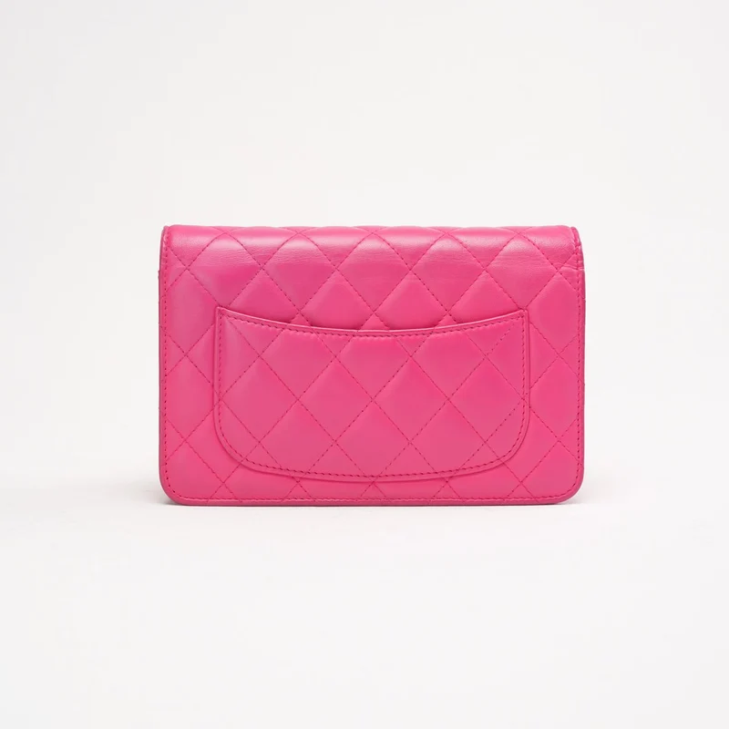 Chanel Wallet On Chain (WOC) Lammleder, Pink, 2017