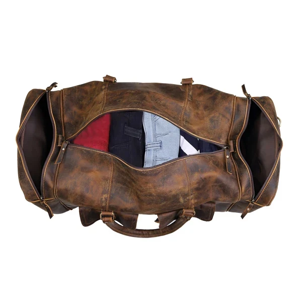 New Jersey Leather Duffel Bag - Vintage Brown