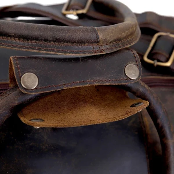 New Jersey Leather Duffel Bag - Vintage Brown