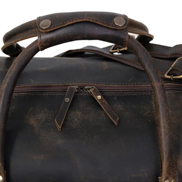 New Jersey Leather Duffel Bag - Vintage Brown