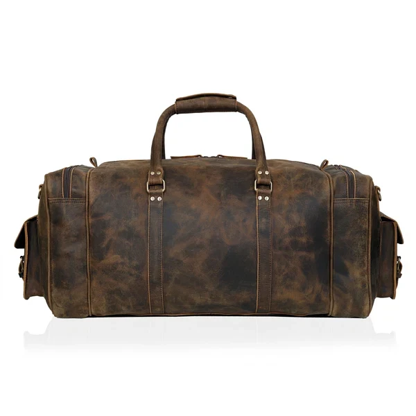 New Jersey Leather Duffel Bag - Vintage Brown