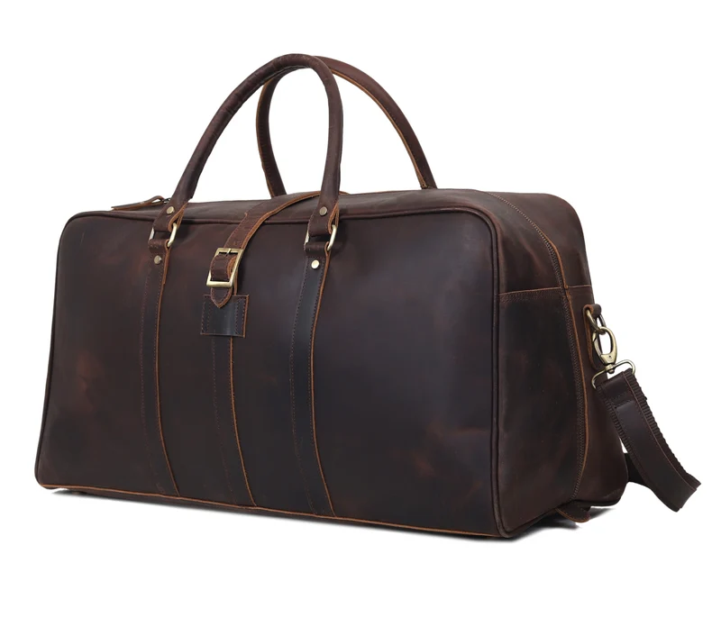 Leather Farm Travel Duffel Bag – Full Grain Leather Weekend Bag
