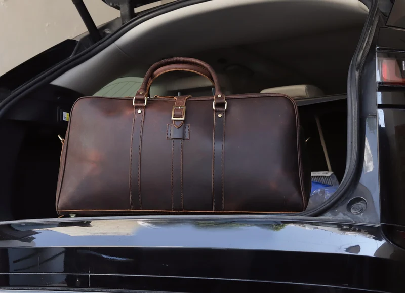 Leather Farm Travel Duffel Bag – Full Grain Leather Weekend Bag