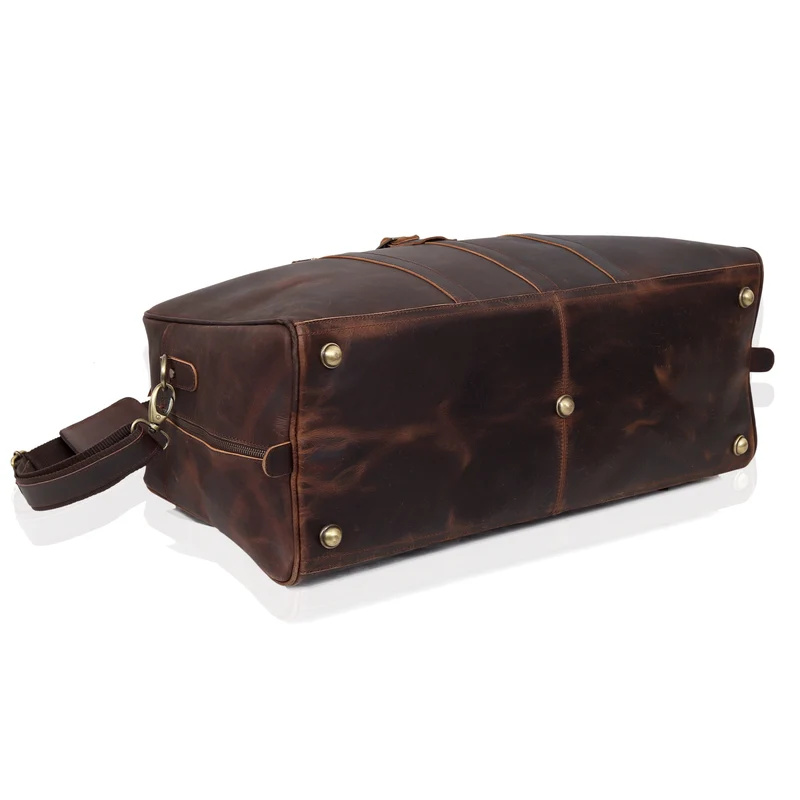 Leather Farm Travel Duffel Bag – Full Grain Leather Weekend Bag