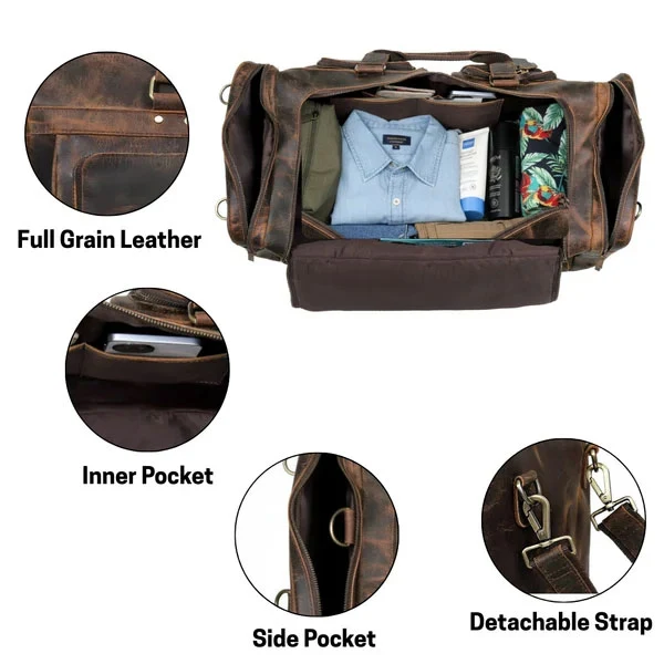 Farm Premium Buffalo Leather Duffle