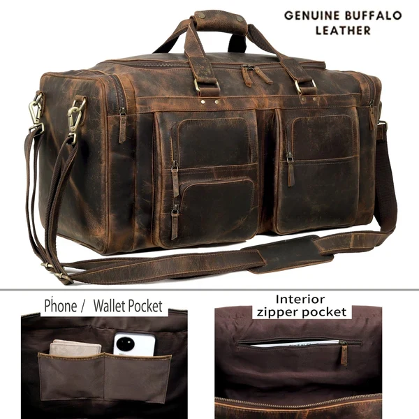 Farm Premium Buffalo Leather Duffle
