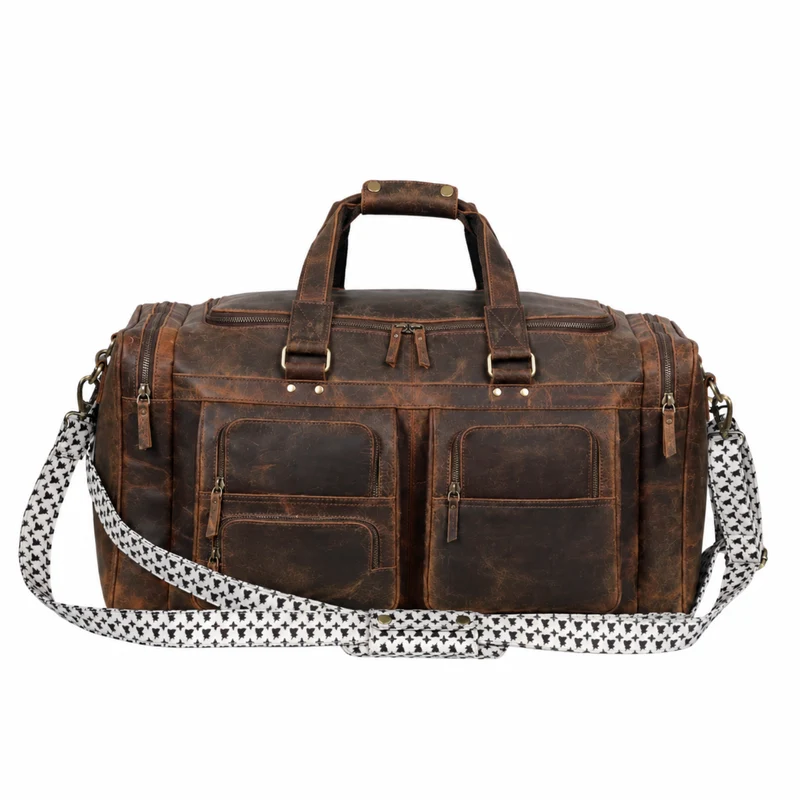 Farm Premium Buffalo Leather Duffle Combo