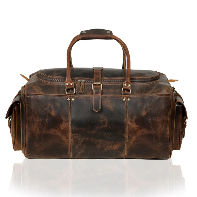 Brazilia Buffalo Leather Travel Duffel Bag