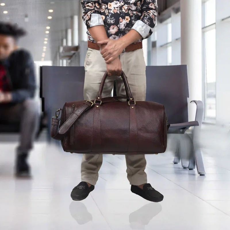 PENNSYLVANIA LEATHER DUFFEL WEEKENDER BAG