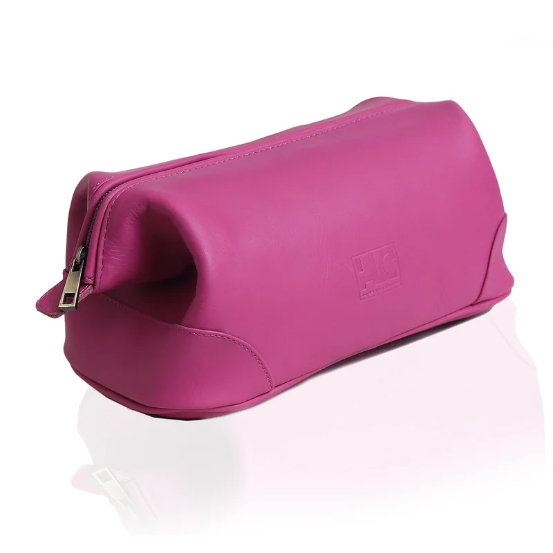 Euphrates Leather Toiletry & Large Dopp Kit - Pink