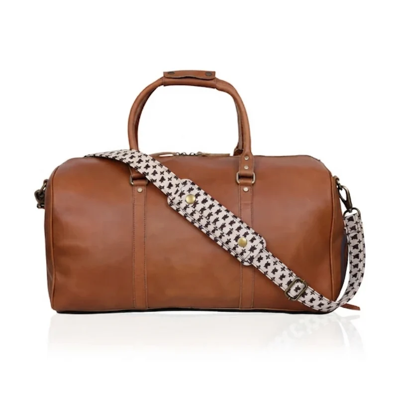John Leather Duffel Bag - Tan