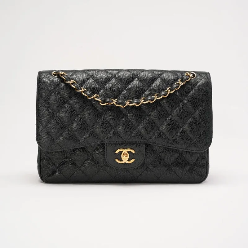 Chanel Jumbo Classic Double Flap Bag Caviar 2015