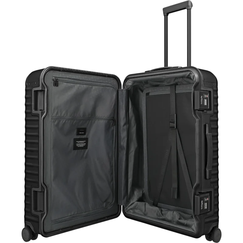 TITAN ETERNITY 4-Rollen-Trolley aus Aluminium L 75 cm -Black