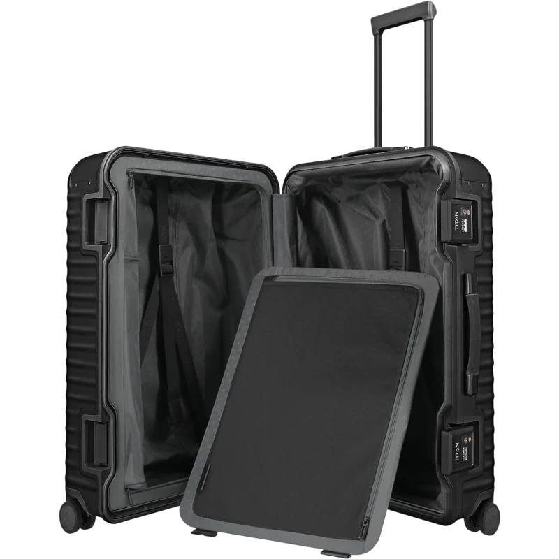 TITAN ETERNITY 4-Rollen-Trolley aus Aluminium L 75 cm -Black