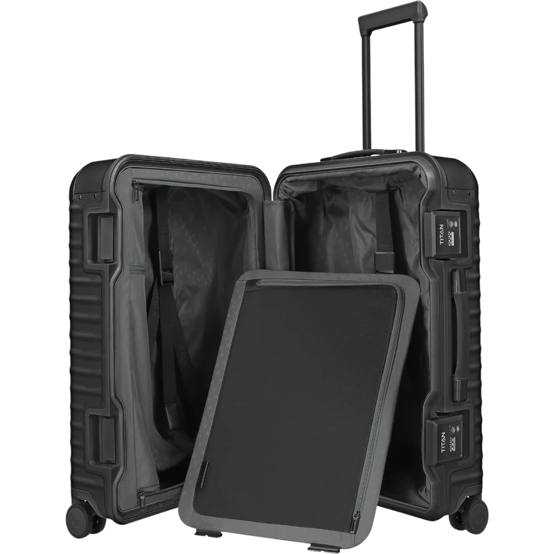 TITAN ETERNITY 4-Rollen-Trolley aus Aluminium M+ 69 cm -black