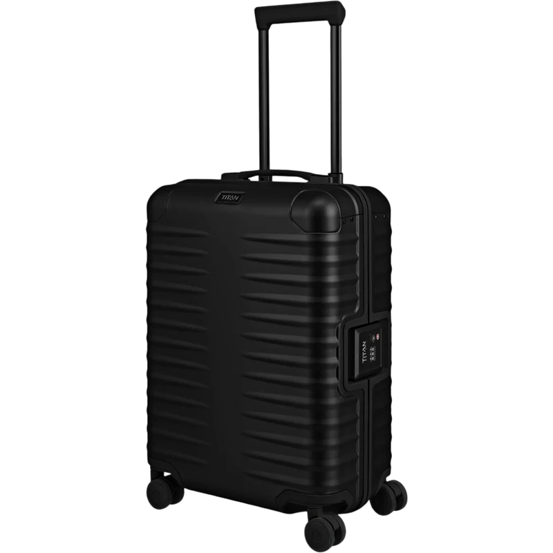 TITAN ETERNITY 4-Rollen-Kabinentrolley aus Aluminium 55 cm -black
