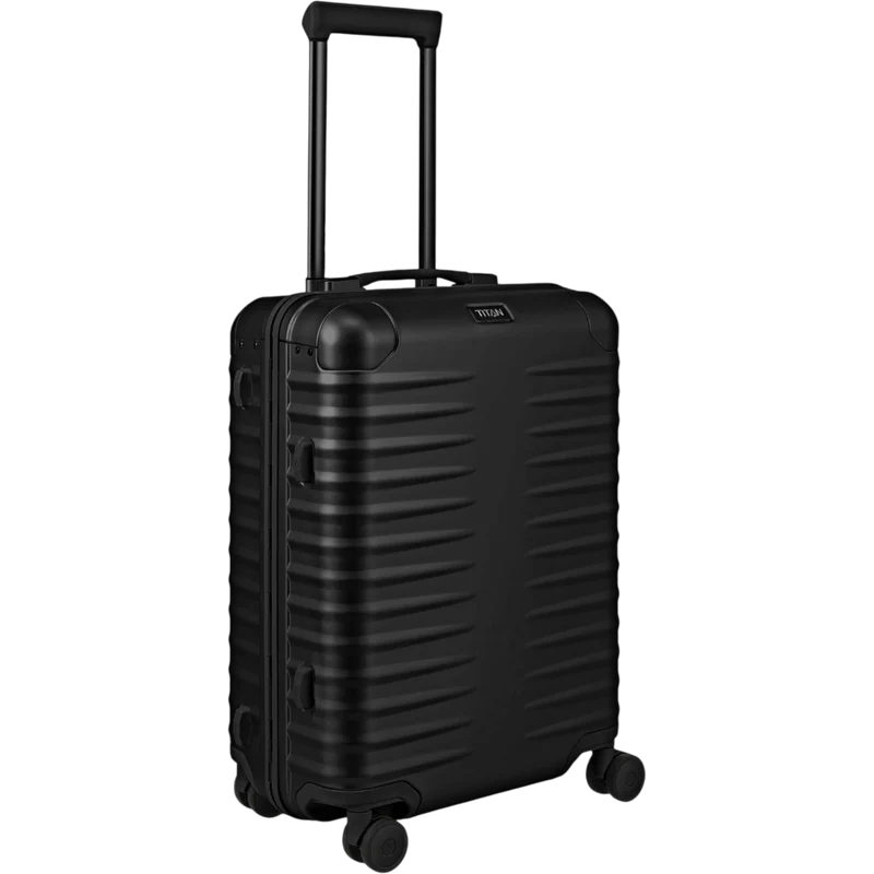 TITAN ETERNITY 4-Rollen-Kabinentrolley aus Aluminium 55 cm -black