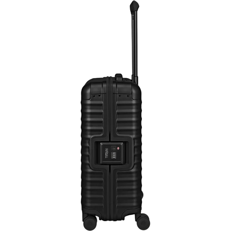 TITAN ETERNITY 4-Rollen-Kabinentrolley aus Aluminium 55 cm -black