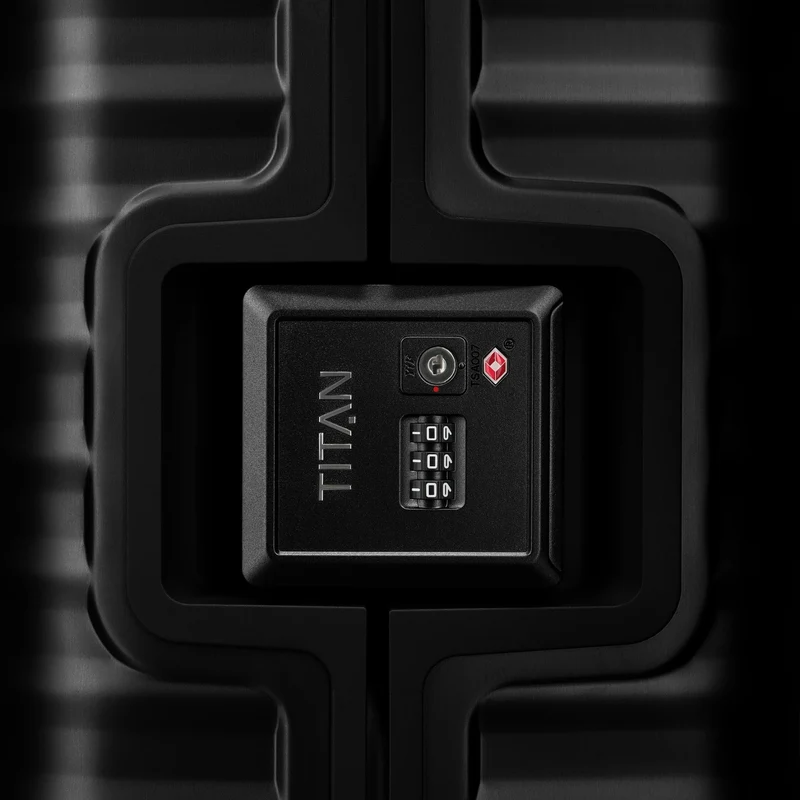 TITAN ETERNITY 4-Rollen-Kabinentrolley aus Aluminium 55 cm -black