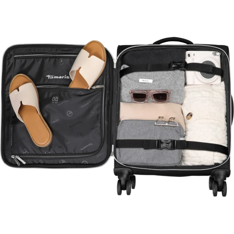 Tamaris by travelite Voyaage 4-Rollen-Handgepäcktrolley S 55 cm -Black