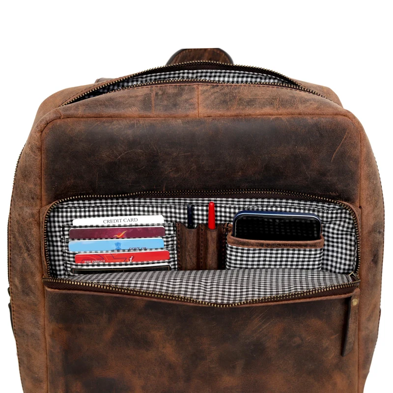 Madison Leather Laptop Travel Backpack for Men & Women