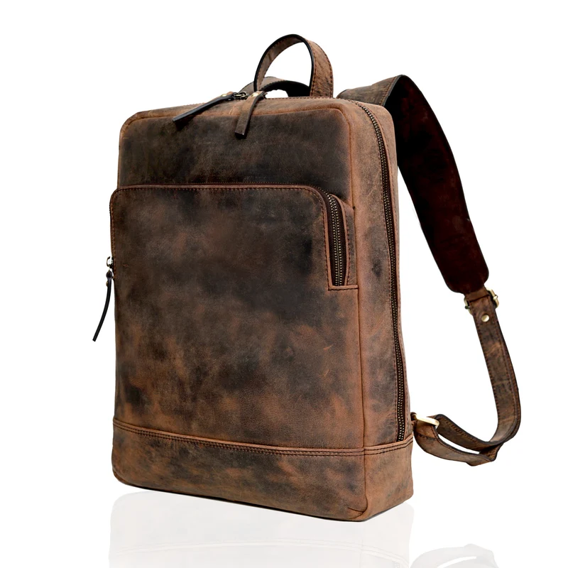 Madison Leather Laptop Travel Backpack for Men & Women