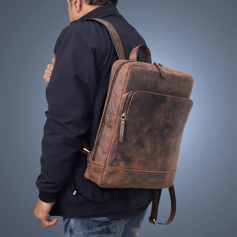 Madison Leather Laptop Travel Backpack for Men & Women
