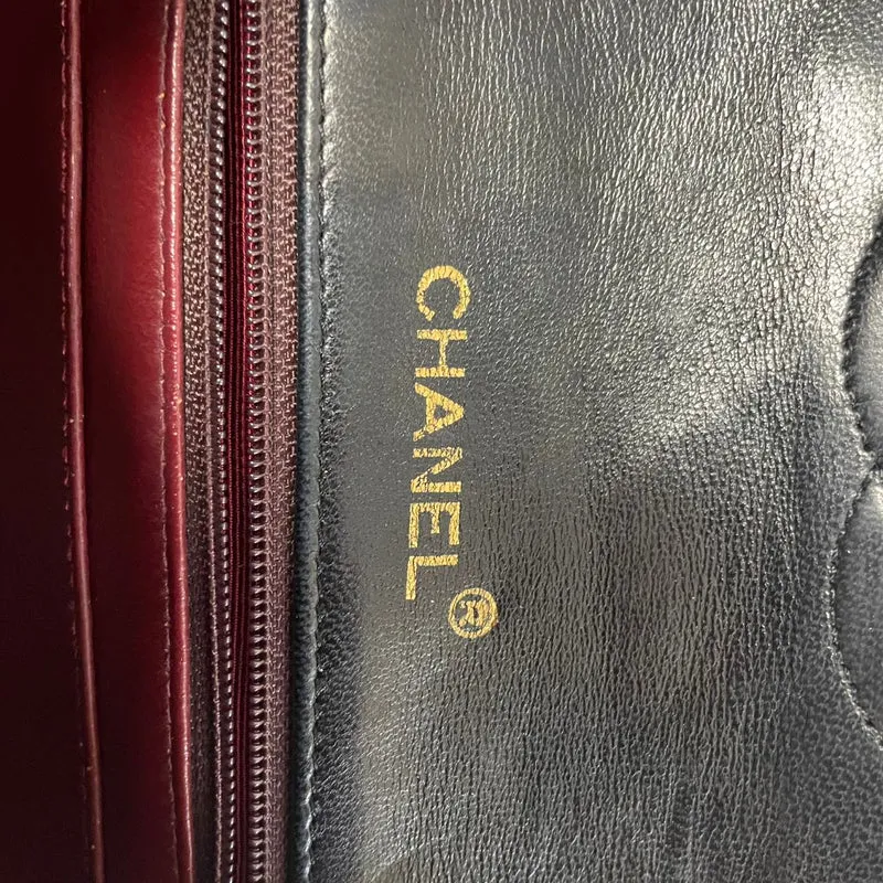 Chanel Vintage Mini Square Classic Flap, Lammleder, Schwarz, 1991