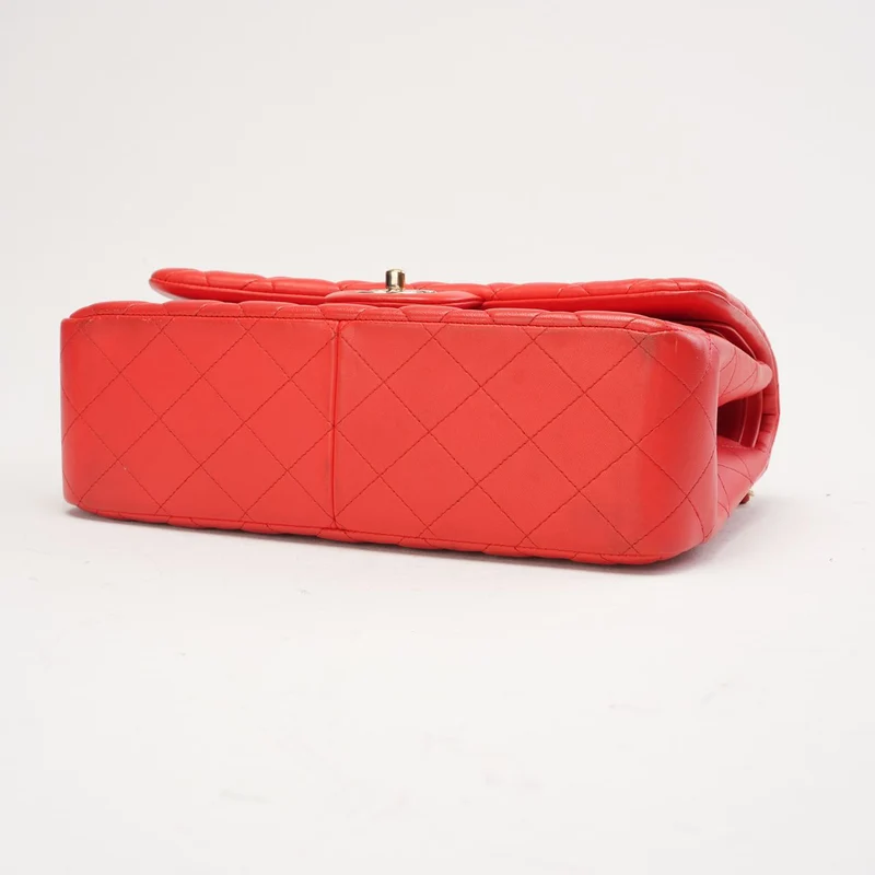 Chanel Classic Jumbo Double Flap Lammleder Rot 2017