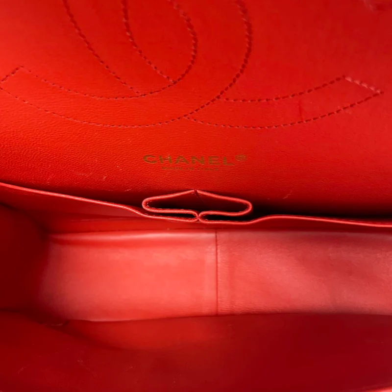Chanel Classic Jumbo Double Flap Lammleder Rot 2017