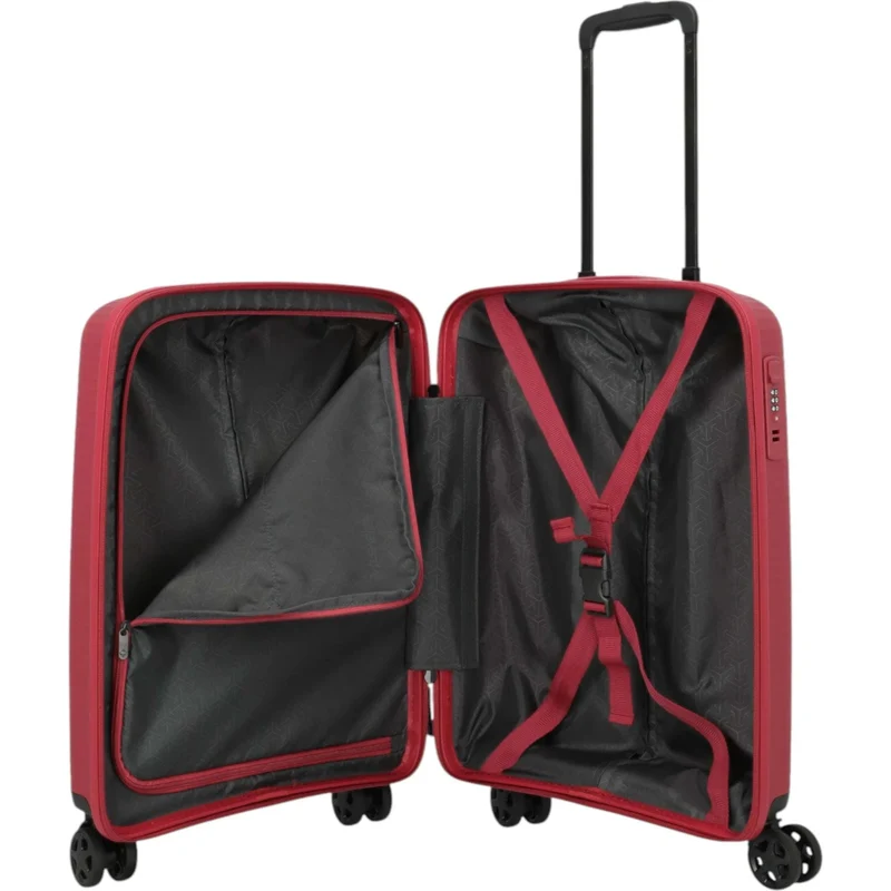 Travelite Air Stripe 4-Rollen-Bordtrolley S 55 cm -Red