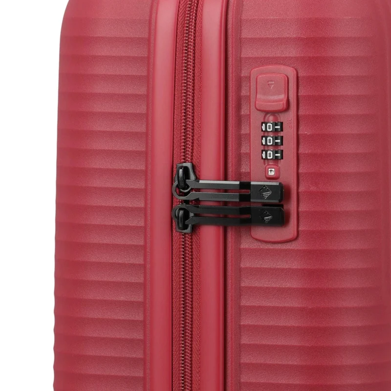 Travelite Air Stripe 4-Rollen-Bordtrolley S 55 cm -Red