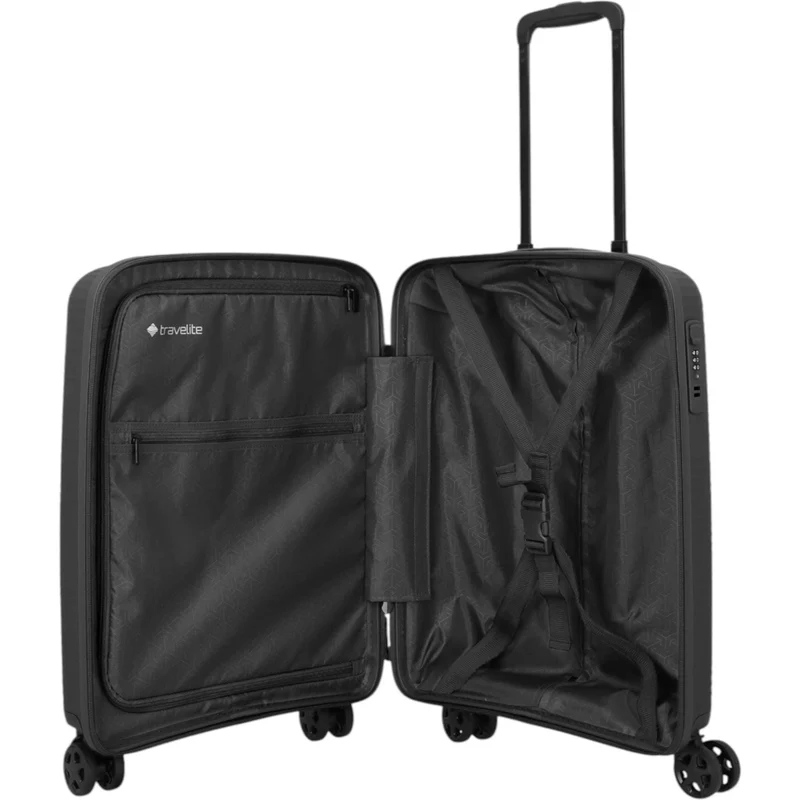 Travelite Air Stripe 4-Rollen-Bordtrolley S 55 cm -Black