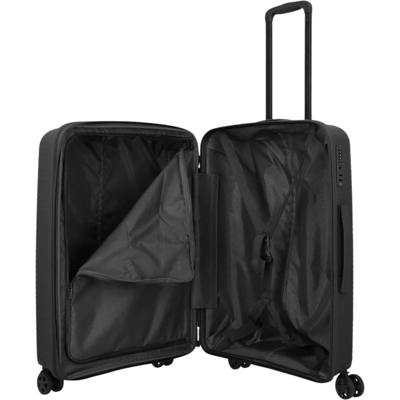 Travelite Air Stripe 4-Rollen-Koffer M erweiterbar 66 cm -Black