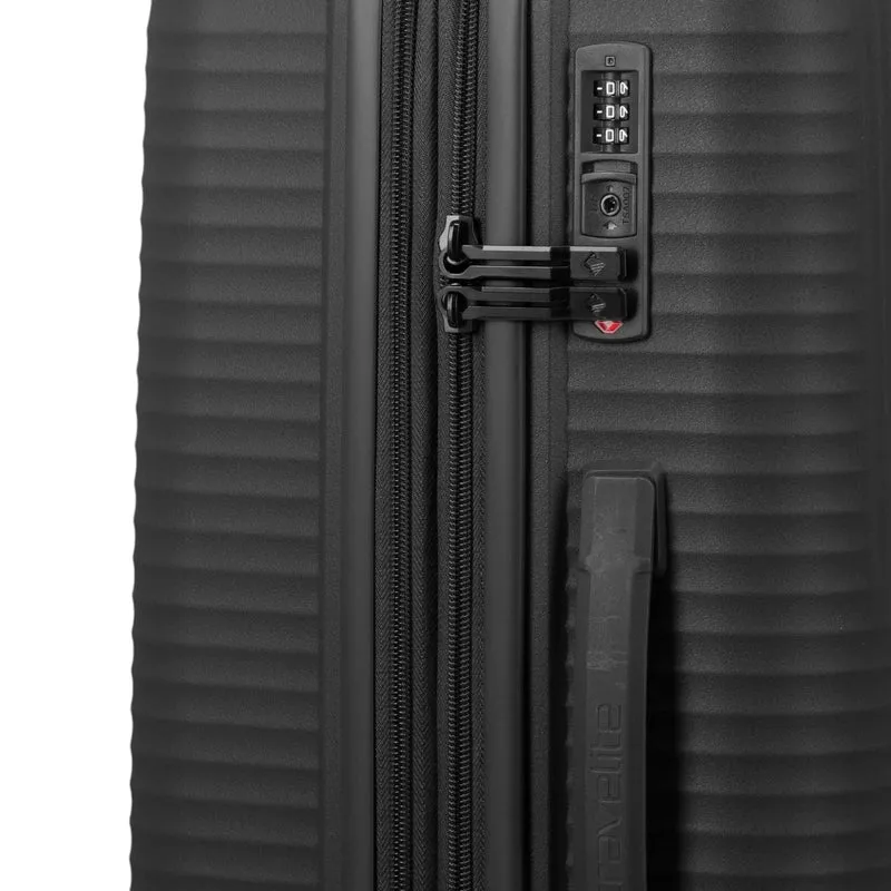 Travelite Air Stripe 4-Rollen-Koffer M erweiterbar 66 cm -Black