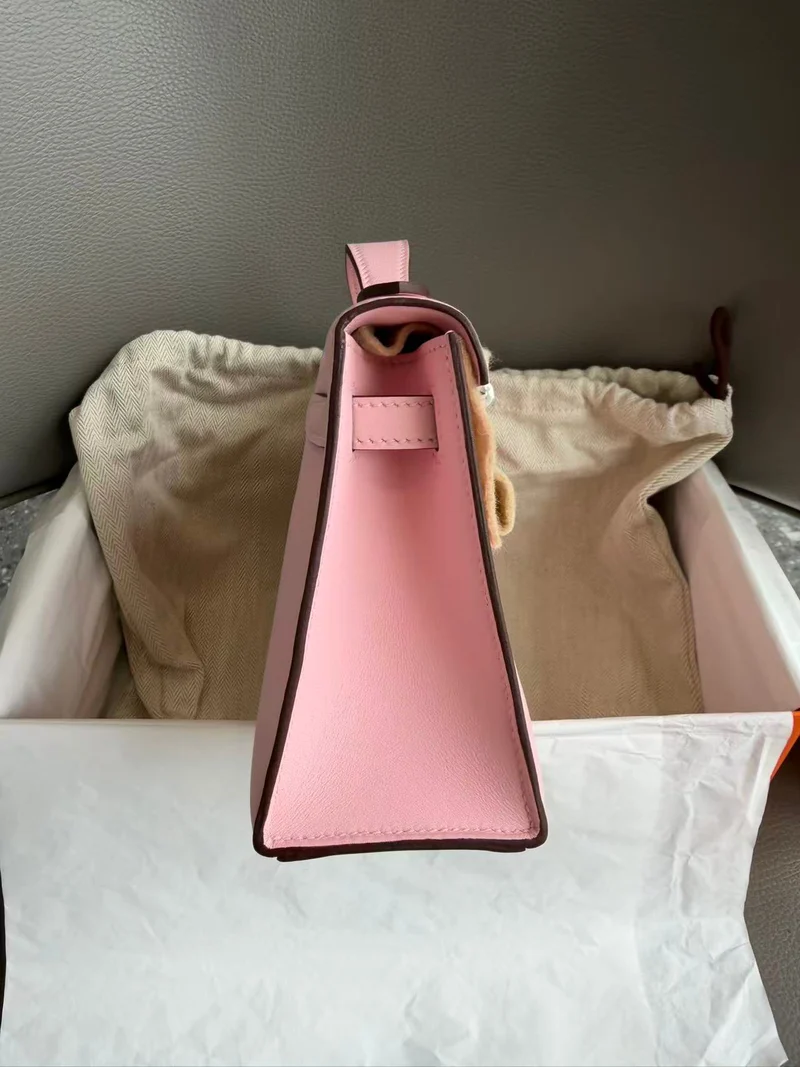 Hermes Swift Kelly Pochette Clutch Rose Sakura 2025