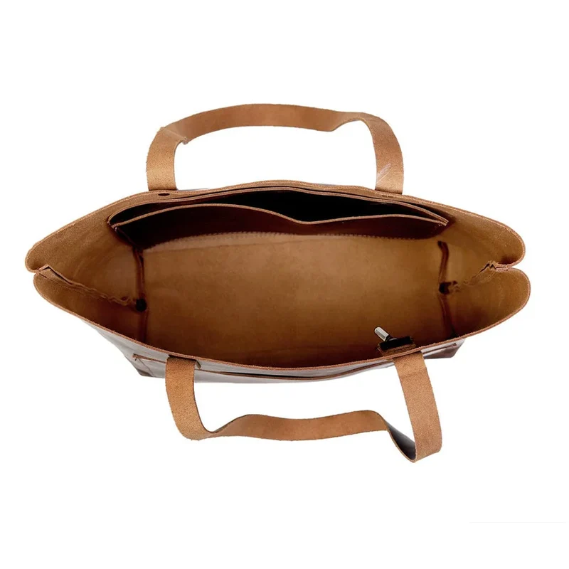 Tan Bella Buffalo Leather Tote Bag