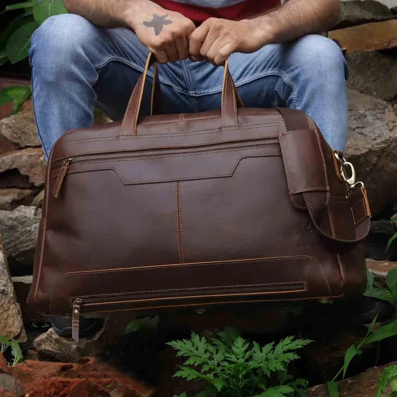 Walker Leather Travel Duffle Bag