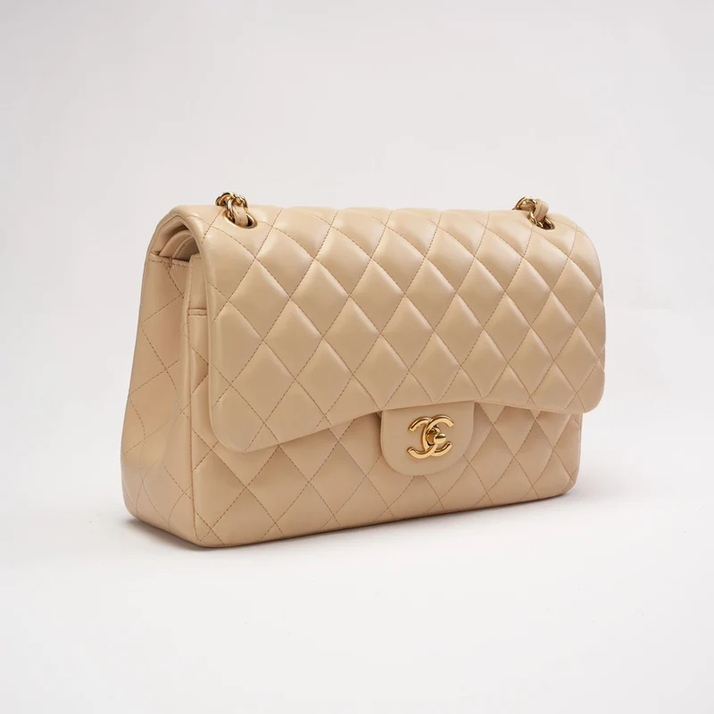 Chanel Classic Jumbo Double Flap Lamb Beige 2011