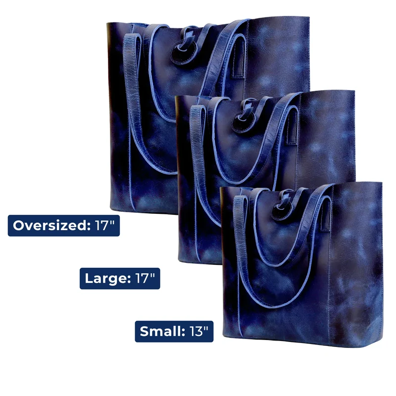Denver Leather Bag Combo - Blue