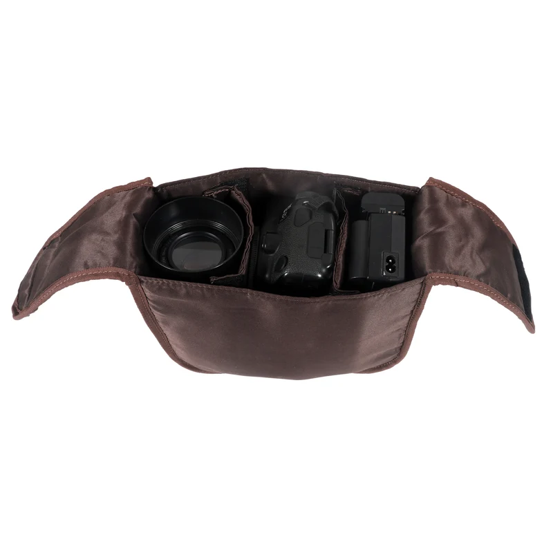 Camera Leather Crossbody Bag - Tan