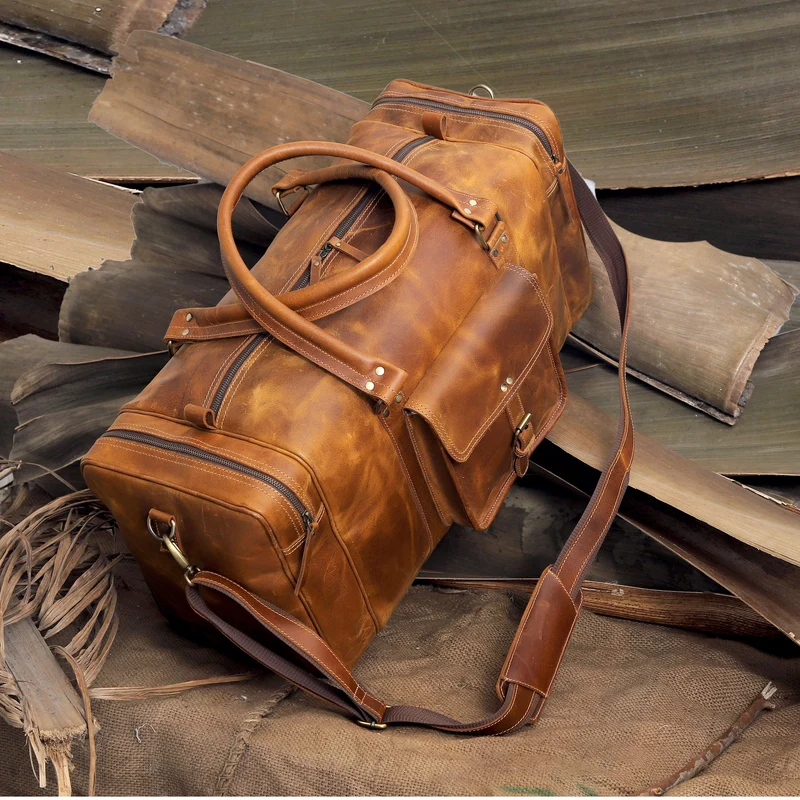 Roosevelt Leather weekender Duffle Bag