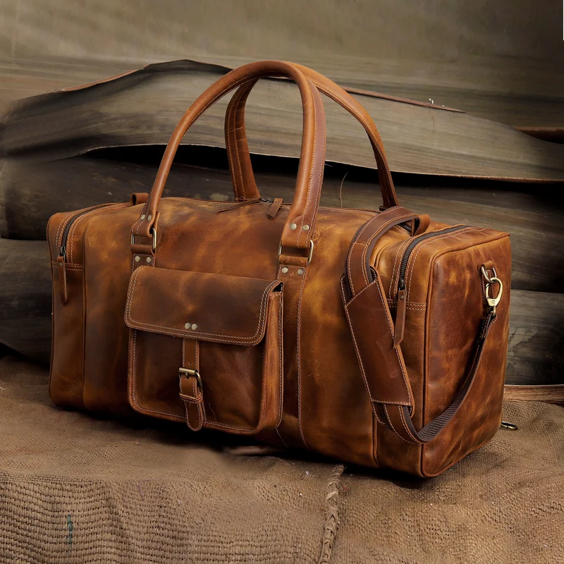 Roosevelt Leather weekender Duffle Bag