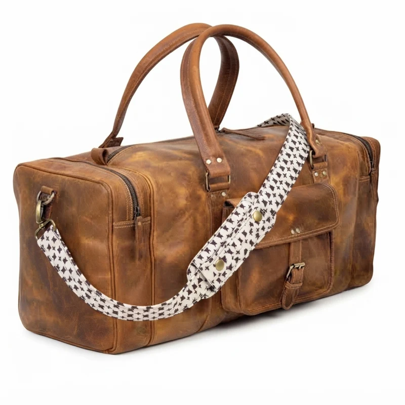 Roosevelt Leather weekender Duffle Bag
