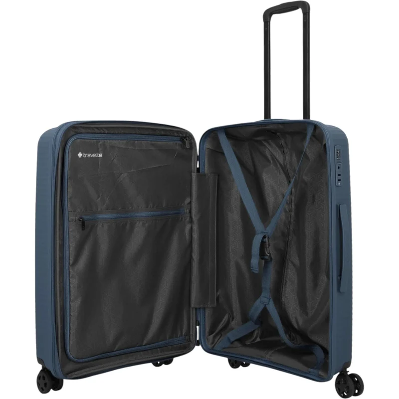 Travelite Air Stripe 4-Rollen-Koffer M erweiterbar 66 cm -Navy