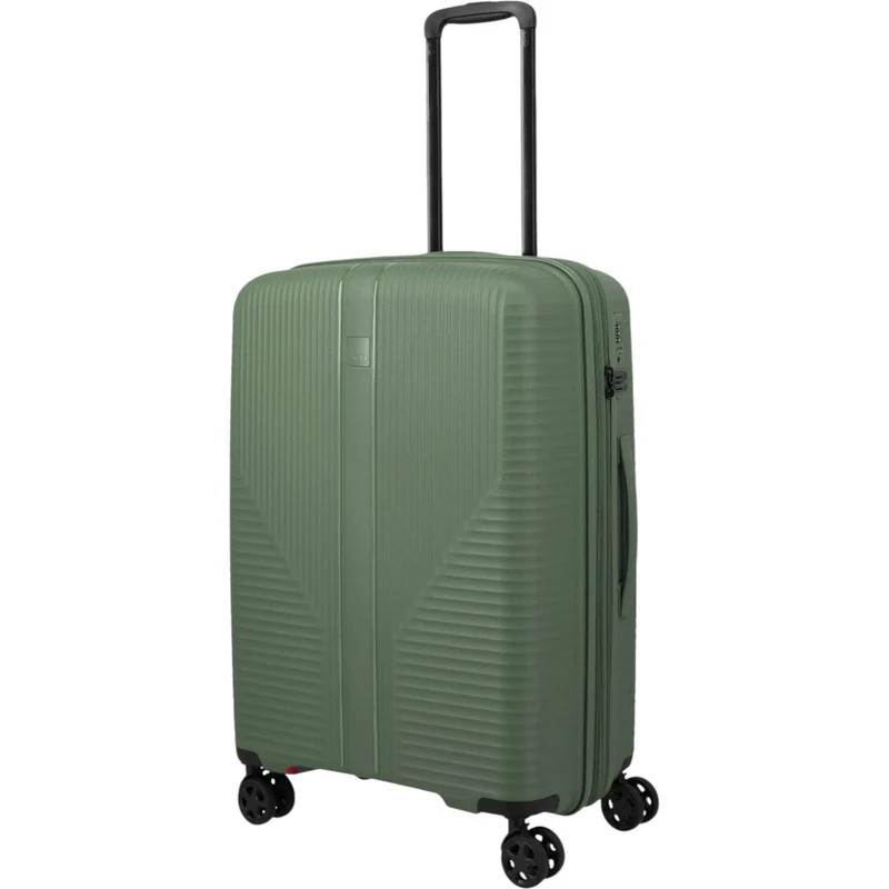 Travelite Air Stripe 4-Rollen-Koffer M erweiterbar 66 cm -Green