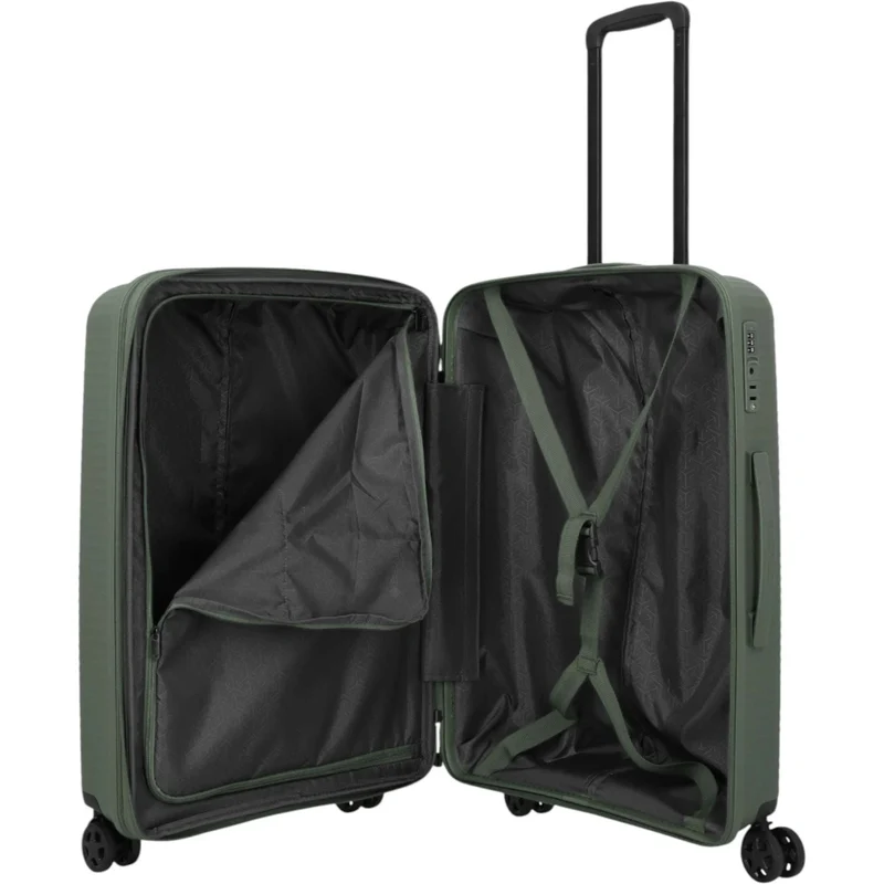 Travelite Air Stripe 4-Rollen-Koffer M erweiterbar 66 cm -Green