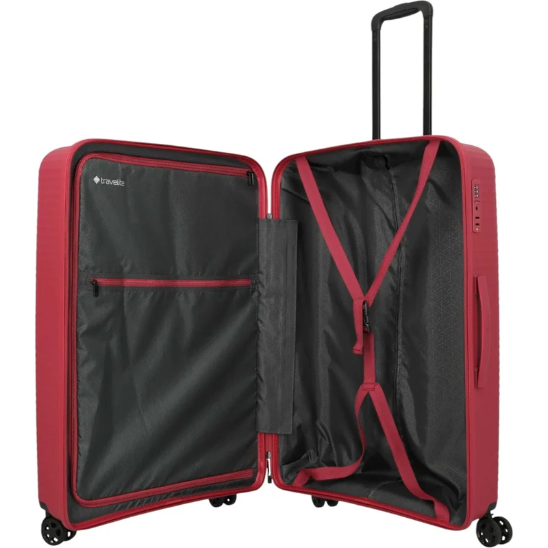 Travelite Air Stripe 4-Rollen-Koffer L 77 cm -Red