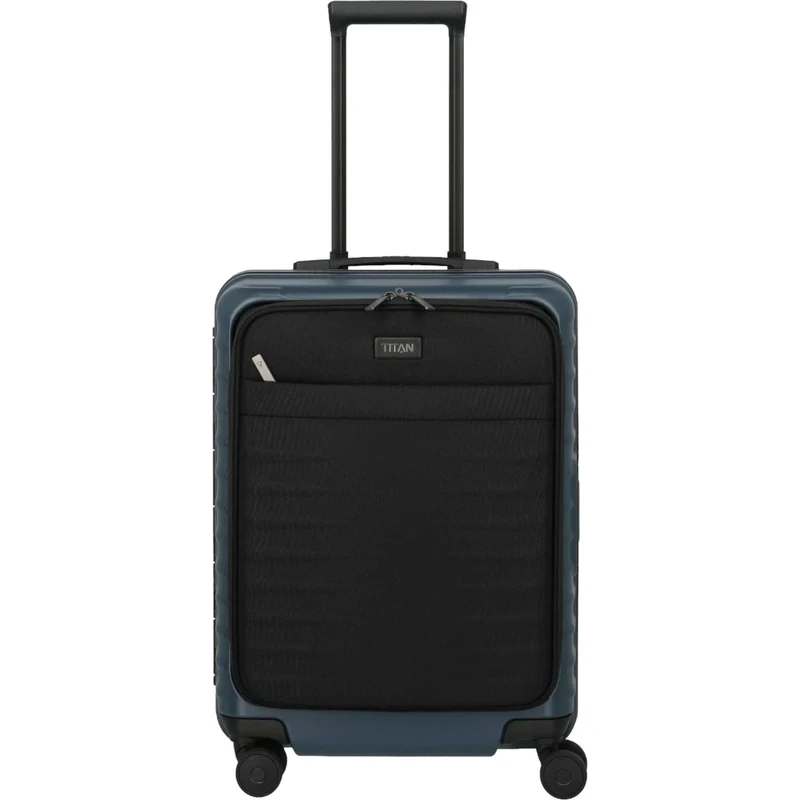 TITAN OVERSEAS 4-Rad-Bordtrolley S+ mit Vortasche 55 cm -Midnight blue