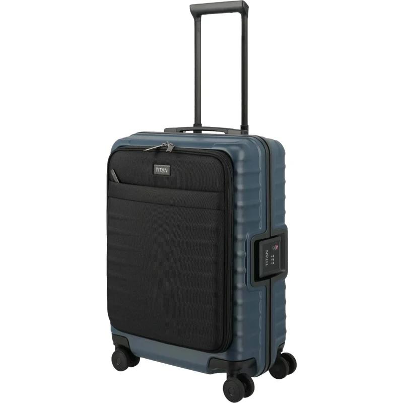 TITAN OVERSEAS 4-Rad-Bordtrolley S+ mit Vortasche 55 cm -Midnight blue